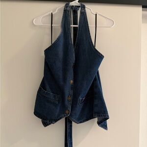 Lioness Indigo Denim Vest
